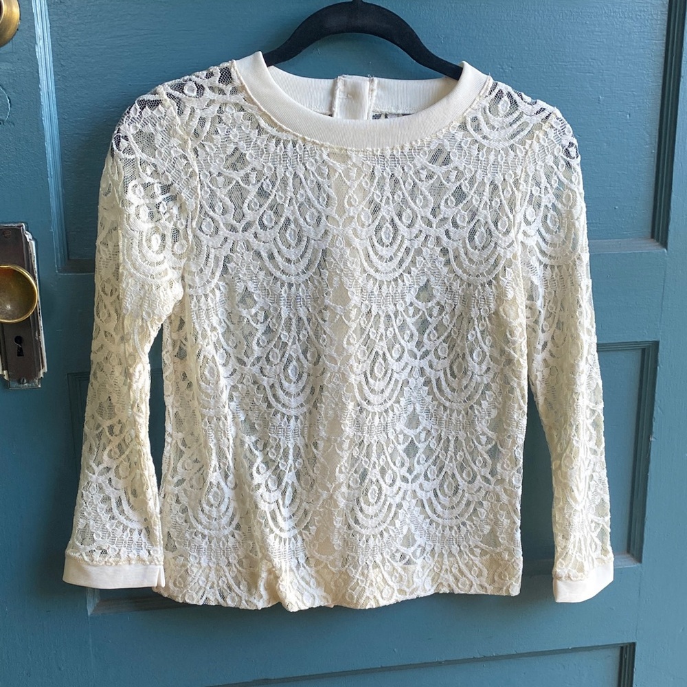 Banana Republic lace shirt.